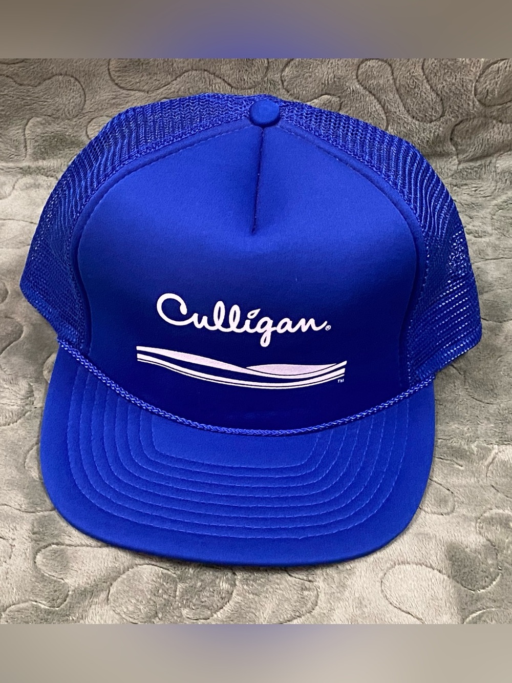 Vintage 90s San Sun Culligan Water Trucker Snapback Hat - Rope, Blue
